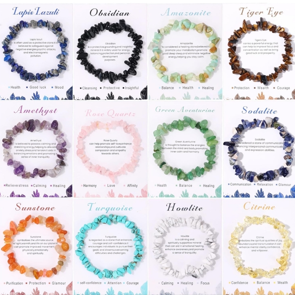 Natural Stone Crystal Bracelet (Sold Separately)